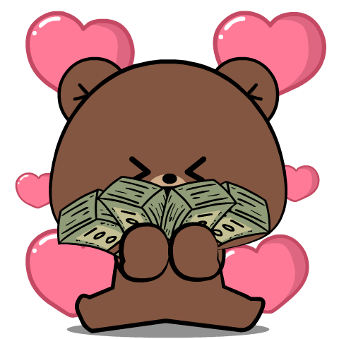 Cute Weird Bear 2 : Pop-up stickers