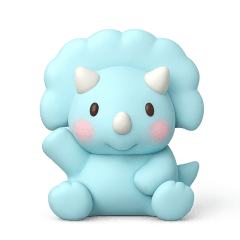 Friendly Dinosaur Sticker*textless