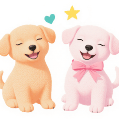 Lovely Best Friend Puppy Sticker
