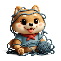 Stiker Shiba Inu Apang Gembul Tanpa Kata