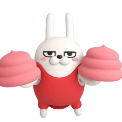 デカ動く 3D擦れうさぎ5