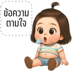 Message Stickers: Tontan cute girl