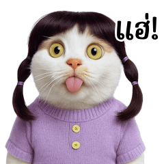 Cute Braided White Cat (BIG)