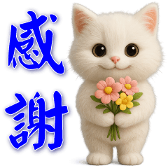 可愛白貓**日常實用貼