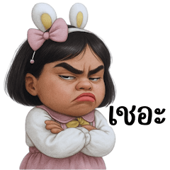 Serious-faced girl 1