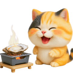 花貓貓烤貝哦  諧音梗