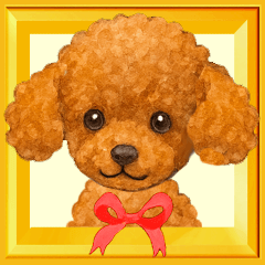 【プードル】動く！飛び出すお祝いセット