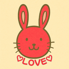 Cute Bunny Fan Life Stickers