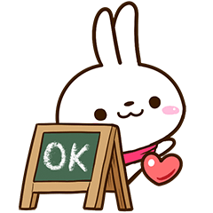 小さい白うさ【カフェ】