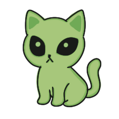 The cutest green cat