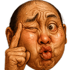 man Stickers that speak with their faces