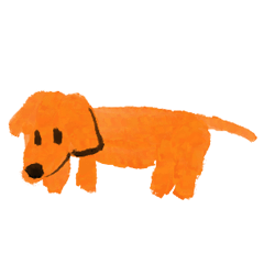 Lazy orange and yellow dog