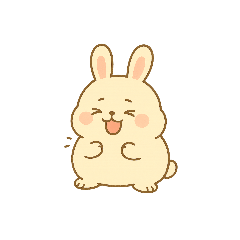 可愛胖兔子貼圖