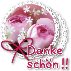 Thanks with flowers in Deutsch(pic.)