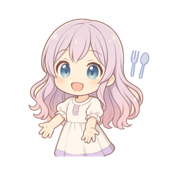 ちびLunaの日常スタンプ食事編（文字なし）