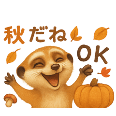 秋のミーアキャット