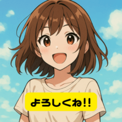 Anime Girl Stickers Cute & Kawaii