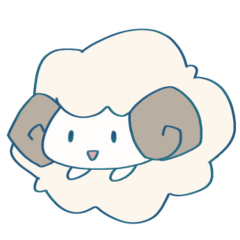 ふわふわひつじちゃんスタンプ
