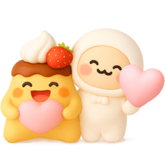 Cute Shiromocchi and Pudding's Sticker.