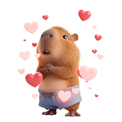 慵懶小水豚 動態無字超好用