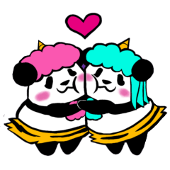 風神パンダ雷神パンダ