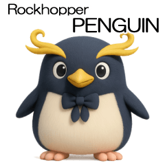 3D-Style Rockhopper Penguin Stickers