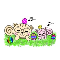 My me squirrels Happy Easter !