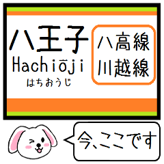 Inform station name of Hachiko line