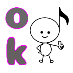 Simple stickers of eighth note.