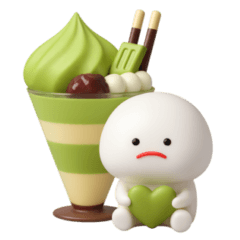 みじめちゃんの食べ物スタンプ（3D）