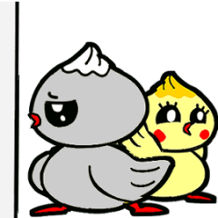 A negative chick and a positive chick