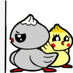 A negative chick and a positive chick