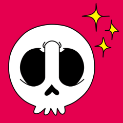 Moving. 071 Blinking skeletons Sticker