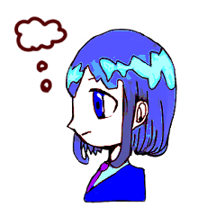 a blue girl(free-spirited)