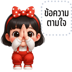 Message Stickers: Mellow cute girl