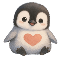 heart animal penguin