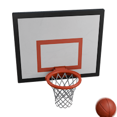 バスケットボールをする