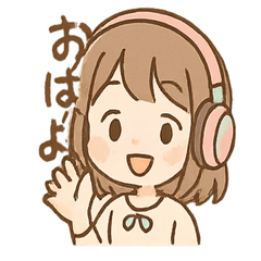 Headphone Girl Cute Daily Stickers