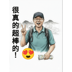 slightly leaning forward