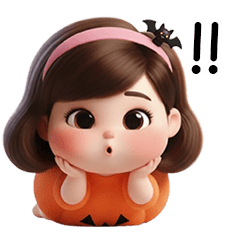 SO CUTE A LITTLE GIRL IN THE HALLOWEEN