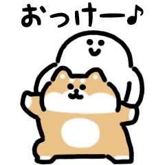 微笑的男人和狗貼紙（日語）