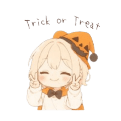 cute Halloween girl sticker