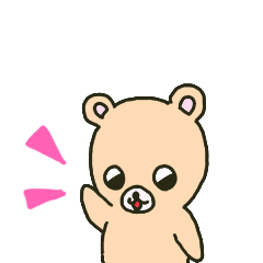 bear sticker with heart