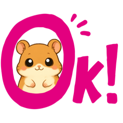 ハムスター　でか文字