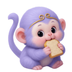 かわいい紫の子ザル (NT)