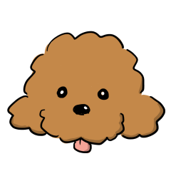 トイプードルのひなちゃん英語スタンプ