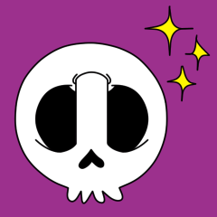 Moving. 072 Blinking skeletons Sticker