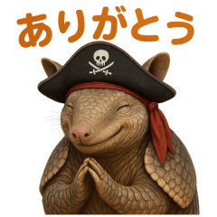 Surrealistic armadillo sticker 002