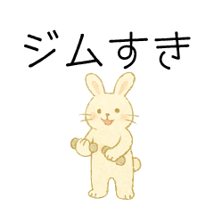 A little rabbit who loves the gym