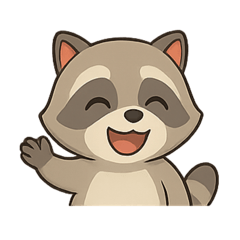 Raccoon stickers.